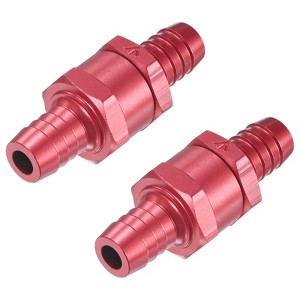 Unique Bargains Aluminum Alloy Non-Return One Way Check Valve Valve 2 Pcs - 1 of 4