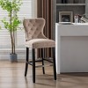 WestinTrends 29" Tufted Velvet Counter Stool - 2 of 4
