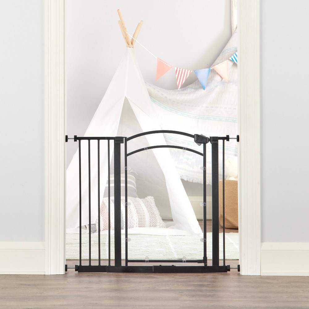 Photos - Baby Safety Products Regalo In Sight Walk-Through Safety Gate - Black