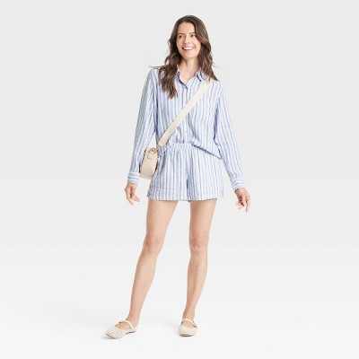 Women's Mid-Rise Linen Pull-On Shorts - Universal Thread' - image 3