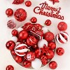 Christmas Ball Ornaments Set, 65 pcs Shatterproof Xmas Balls Decorative Hanging Ornaments Assorted Set for Xmas Tree Holiday Garland Decor - 3 of 4