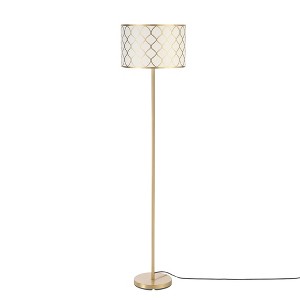 65" Novogratz X Globe Kinsley Matte Brass Floor Lamp: Standing Lamp for Living Room - Globe Electric - 1 of 4