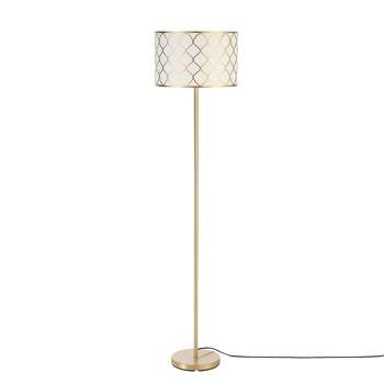 65" Novogratz X Globe Kinsley Matte Brass Floor Lamp - Globe Electric