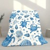 Cozy Oceanic Turtlescape Printed Throw Blanket - Starfish, All-Season Blanket Perfect Gift, Christmas Gift. - 2 of 4