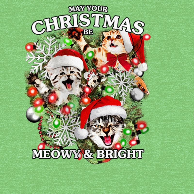 Girl's Lost Gods Meowy and Bright Christmas T-Shirt, 2 of 5