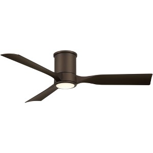 Casa Vieja 56" Keel Modern Indoor Outdoor Ceiling Fan 3 Blade LED Light Remote Control Emperial Bronze Finish Bedroom Patio Hugger Damp Rated - 1 of 4