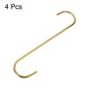 Unique Bargains High Manganese Steel Extra Long S Hooks and Hangers 4 Pcs - 3 of 4