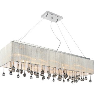 CWI Lighting Water Drop 14 Light Drum Shade Chandelier With Chrome Finish - 1 of 1