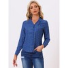 INSPIRE CHIC Women's Metallic Vintage Long Sleeve Gilding Shiny Dots Stars Top - 3 of 4