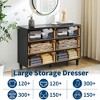 5 Drawers Dresser for Bedroom, 46" Tall Modern Chest of Drawers with Vintage Circle Handle w/Curved Profile Design, Wood Dresser for Bedroom - 2 of 4