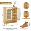 Shoe Storage Cabinet for Entryway, 5 Tier Wooden Shoe Organizer with Adjustable Shelf, 39" H Tall Sideboard Storage Cabinet for Hallway Living Room - 3 of 4