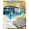Gazebo, Patio 10x10 Ft Wall Mounted Lean to - Heavy Duty Hardtop Pergola, Sloped Roof for Porch, Deck, Backyard (Dark Brown) - 3 of 4