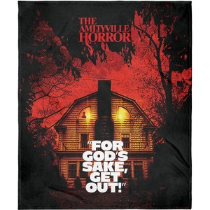 Amityville Horror Blanket - MGM Horror Movie Poster Plush Throw Blanket 50" x 60" for sofa couch bed dorm - 1 of 3