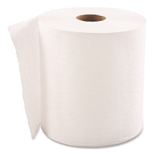 GEN Hardwound Roll Towels, 1-Ply, 8" x 600 ft, White, 12 Rolls / Carton - 1 of 1