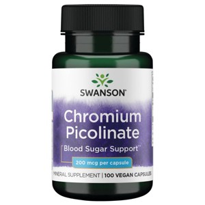 Swanson Mineral Supplement Chromium Picolinate, 200 mg, Promotes Metabolism & Weight Management & Supports Health - 1 of 3