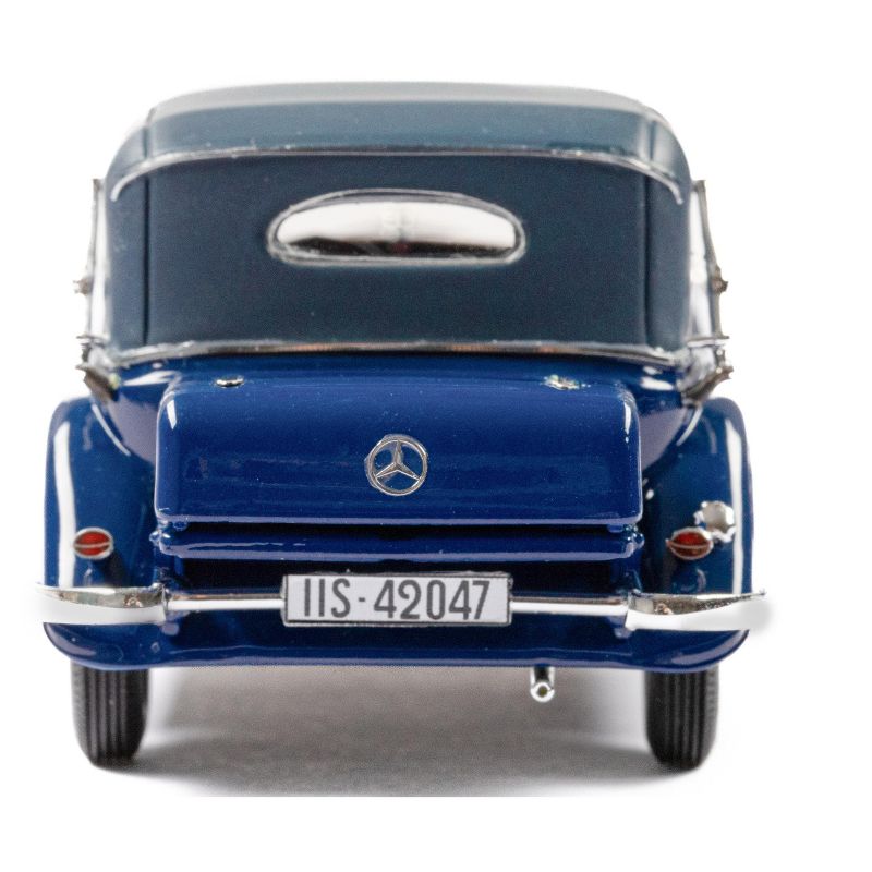 1933-37 Mercedes-Benz 290 W18 Cabriolet D (Top Up) Dark Blue with Black Top Limited Ed to 250 pcs 1/43 Model Car by Esval Models, 5 of 6