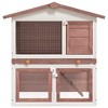 vidaXL Rabbit Hutch Brown Solid pine wood, Powder-coated iron wire, Plywood - 2 of 4