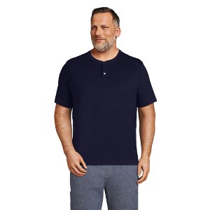 Lands' End Men's Short Sleeve Super-T Henley - 1 of 4