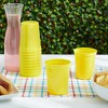 Blue Panda 24 Pack 16oz Yellow Plastic Cups for Birthday, Graduations, Baby Showers Party Supplies - 2 of 4