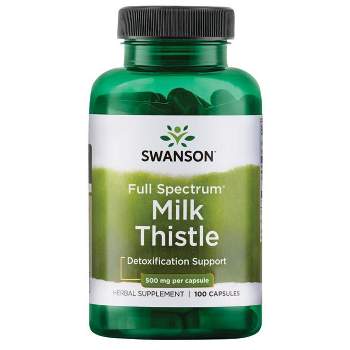 Swanson Herbal Supplements Milk Thistle 500 mg Capsule 100ct