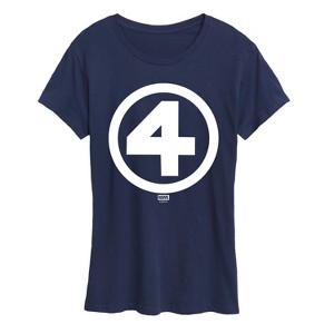 Women's - Marvel - Fantastic 4 Logo White Short Sleeve Graphic T-Shirt - 1 of 4