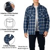 Alpine Swiss Mens Henry Quilted Flannel Jacket Warm Plaid Shacket Four Pockets Snap Buttons Winter Work Coat for Cold Weather - 3 of 4