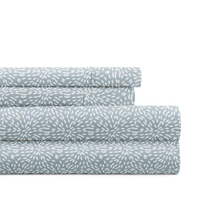 Pattern Bed Sheet Set, Soft Double Brushed Microfiber, 4 Piece, Delicate Details - Becky Cameron