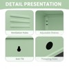 Single Door Lockable Metal End Table,Modern Minimalist Room Side Table with 2 Adjustable Shelf ,Multi Cabinet ,27.55”H x 13.78”W x 14.96”D Green - 3 of 4