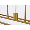 Elegant Lighting Voir 3 lights pendant in brass - 4 of 4