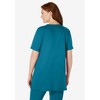 Woman Within Plus Size 7-Day Short-Sleeve Baseball Tunic - 3 of 4