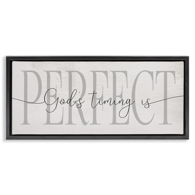 Stupell Industries God's Timing is Perfect Phrase, 25" x 11"