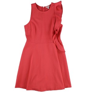 bar III Womens Asymmetrical Fit & Flare Dress - 1 of 2