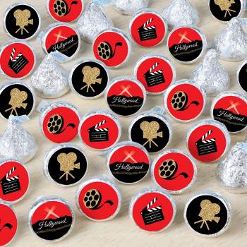 Big Dot of Happiness Red Carpet Hollywood - Movie Night Party Small Round Candy Stickers - Party Favor Labels - 324 Count