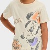 Toddler Girls' Disney Minnie Mouse Halloween Short Sleeve T-Shirt - Ivory - 2 of 4