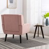 CAVINAS Modern Accent Chair, Upholstered Arm Chair, Living Room Chair Bedroom Chair Home Chair with Black Legs, Single Chair Sofa Chair - 3 of 4