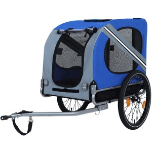 Gsluuk Large Folding Bike Trailer for Dogs – 120LB Capacity All-Terrain Pet Carrier - 1 of 1