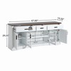 Bella Depot 67" W Modern TV Stand Storage Drawers, Adjustable Shelves  Living Room - 3 of 4