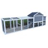 Wooden Chicken Coop with Run and Nesting Box,111'' Large Outdoor Hen House Rabbit Hutch with Sliding Door for Backyard- LAOTIES - 3 of 4