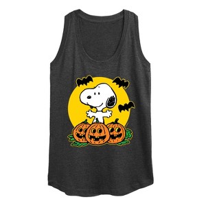 Women's - Peanuts - Snoopy Pumpkin Patch Graphic Racerback Tank - 1 of 4