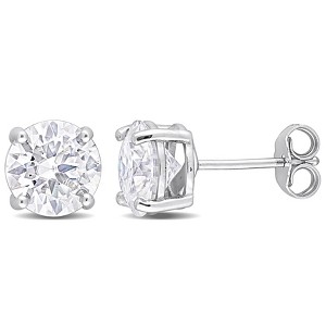 EVERLY JEWELRY | Sterling Silver 3 3/4 CT TGW DEW Created Moissanite-White Stud Earrings - 1 of 4