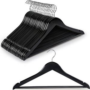 Paaaawaters Wooden Hangers 30 Pack, Natural Wood Clothes Hangers, Durable Coat Hanger with 360-Degree Rotatable Hook - 1 of 4