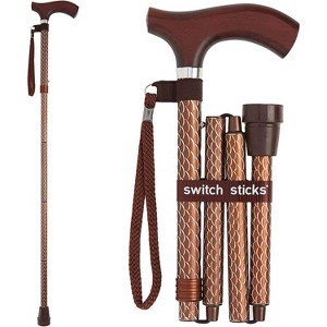Switch Sticks Walking Cane for Men or Women, Foldable and Adjustable from 32-37 Inches, FSA and HSA Eligible - 1 of 4
