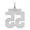 Black Bow Jewelry Sterling Silver, Jersey Collection, Medium Number 55 Pendant - 3 of 4