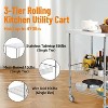 3 Tier Kitchen Utility Cart with Stainless Steel Tabletop, 470 Lbs Service Cart with Brake Wheels, Prep Station for Restaurant, Warehouse, Hotel - 4 of 4