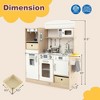 Costway Kids Pretend Play Kitchen Wooden Toy Playset with LED Lighting & Coffee Maker - image 3 of 4