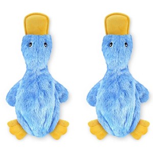 Link Active Crinkle Dog Toy for Small, Medium, and Large Breeds, Cute No Stuffing Duck with Soft Squeaker (2 Pack) - 1 of 4
