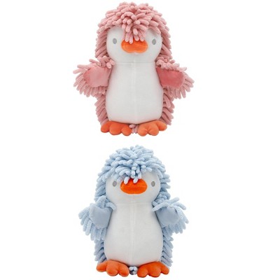 REGALWOVEN 2 Packs Cute Cartoon Animal Chenille Soft Absorbent Decorative Hand Towel 8" x 8"