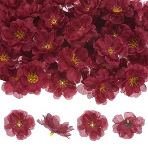 Unique Bargains Silk Artificial Cherry Blossom Flower Heads Wedding DIY Crafts 150 Pcs - 1 of 4