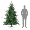 FURNIinspire Artificial Trees Artificial Christmas Tree With Steel Base, Indoor Christmas Decorations, Christmas Atmosphere, Green, 57"*57"*88.5" - 3 of 4