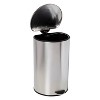 Honey-Can-Do 40L Semi Round Stainless Steel Step Trash Can - 3 of 4